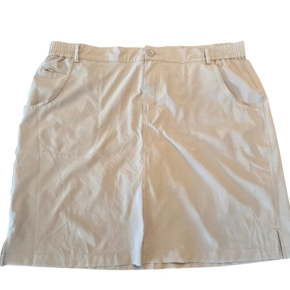 Tilley Womens XL Tan Ripstop Active Skort Hiking Golf‎ Travel